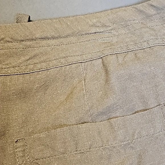 Coldwater Creek Linen Blend Capris, Natural Fit Sz 12 Like New - Picture 7 of 11